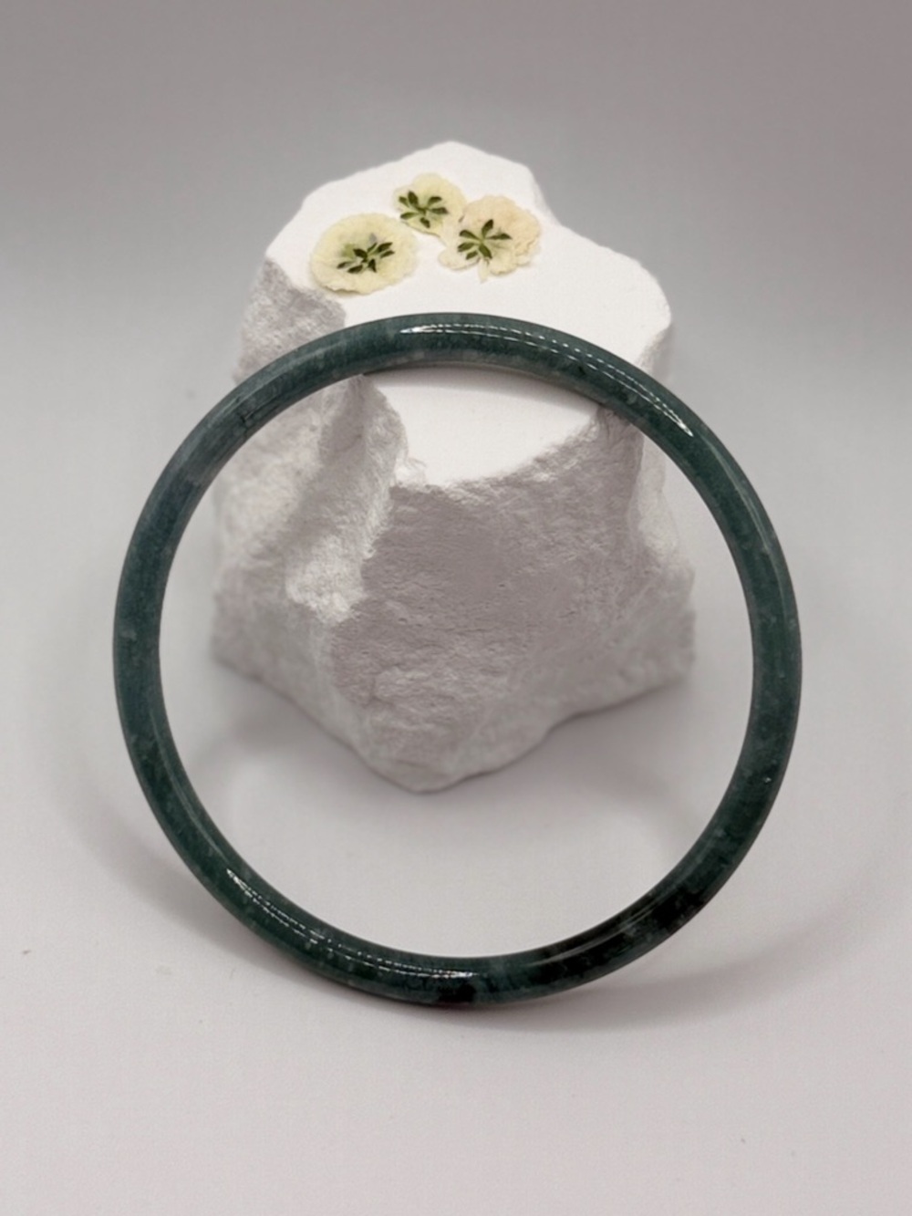 Classic Dark Green Jade Bangle Bracelet